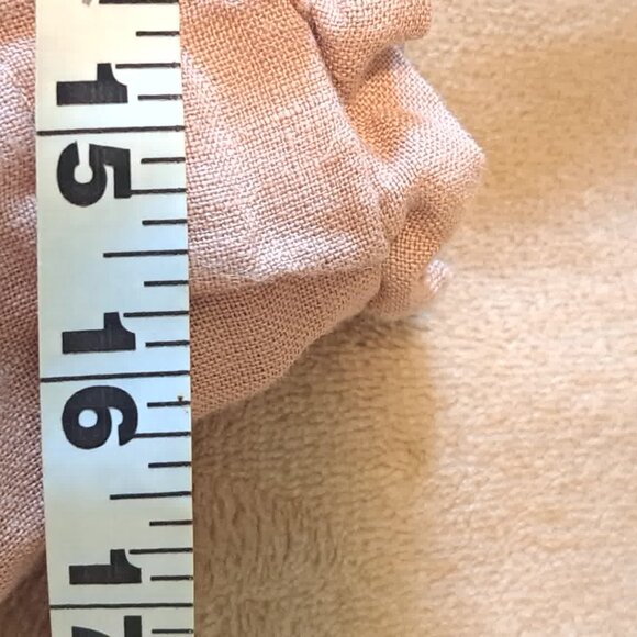 XL Bundle of 2 Linen gaucho pants, wide elastic waist 32-40", tan and rust - Picture 11 of 13